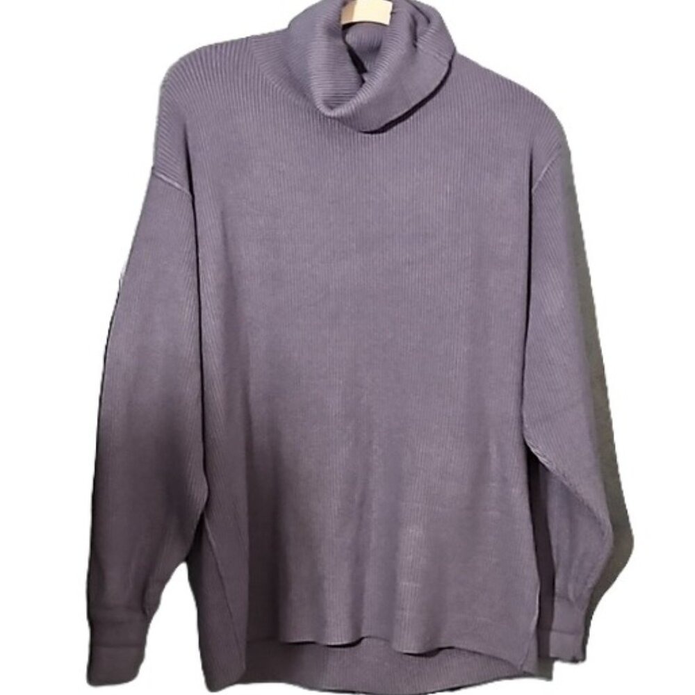 Free People Violet Cowl Neck Ribbed Knit Oversized Sweater XS NWOT
